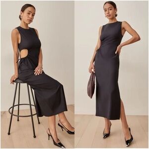 REFORMATION Doria Dress In Black
